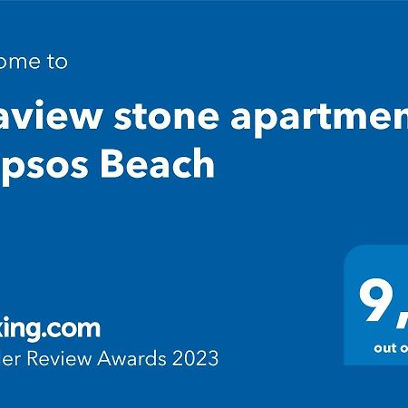 Seaview Stone Apartment In Ipsos Beach Exteriér fotografie
