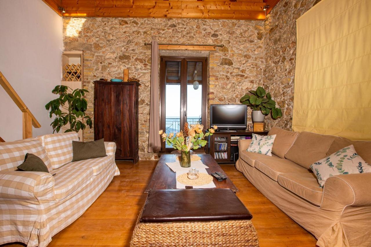 Seaview Stone Apartment In Ipsos Beach Exteriér fotografie